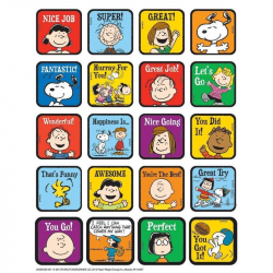 Peanuts motivational theme stickers | child organization ...