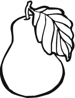 Fruit pear coloring page | Quiltables | Fruit coloring pages ...