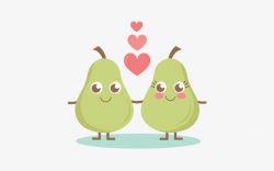 Pair Of Pears Clip Art Library Pencil - Cute Pear Clipart ...