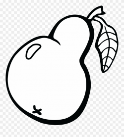 Free Clipart Of A Pear - Pear Black And White Clip Art - Png ...