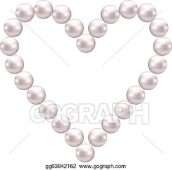 EPS Illustration - Pearl heart. Vector Clipart gg63842162 ...