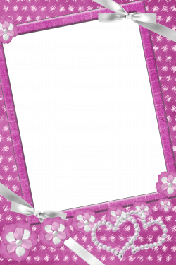 Pink Transparent Frame with Flowers and Pearls | Gallery ...