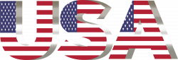 USA Flag Typography Shiny Pearl No Background Icons PNG - Free PNG ...