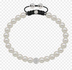 White Fresh Water Pearl Bracelet With Pave Set G-vs - Tous ...