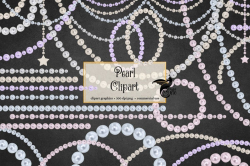 Pearl Clipart - pink pearl, ivory pearl, white pearl, blue pearl, purple  pearl png clip art, pearl necklace strands, jewelry, commercial use