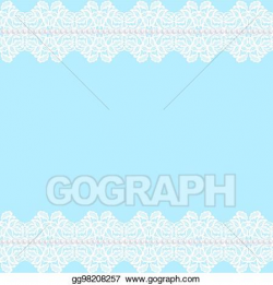 Clip Art Vector - White lace borders. Stock EPS gg98208257 ...