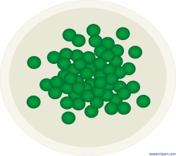 Green Peas On Plate Clip Art - Sweet Clip Art