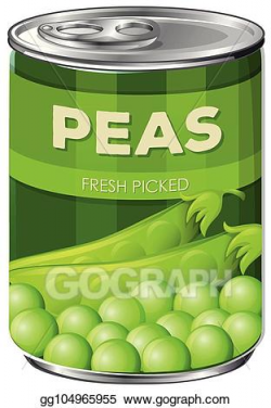 Vector Clipart - A can of green pea. Vector Illustration ...