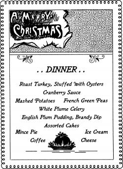 Clipart - Holiday menu