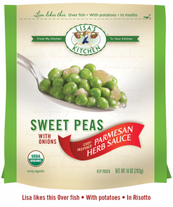 Sweet Peas in Parmesan Herb Sauce | Lisa's Organics