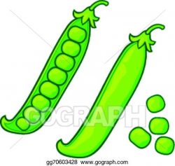 Vector Illustration - Green peas. Stock Clip Art gg70603428 ...