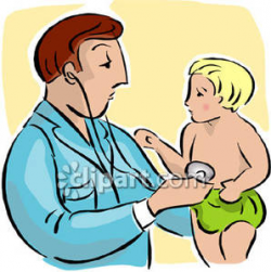 Pediatrician Listening To a Child's Chest - Royalty Free ...