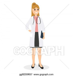 Vector Stock - Doctor pediatrician in hospital, flat design ...