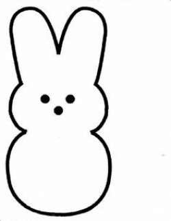 Easy to draw Peep clipart for easter.