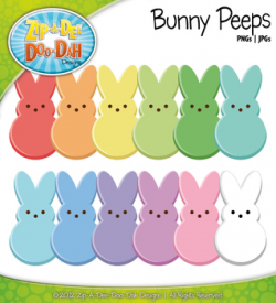 Easter Bunny Peeps Clipart {Zip-A-Dee-Doo-Dah Designs}