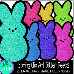 Spring Clip Art Easter Glitter Peeps {The Teacher Stop}
