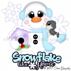 Snowflake Like Home | Cuddly Cute Designs | Pinterest | Clip art and ...