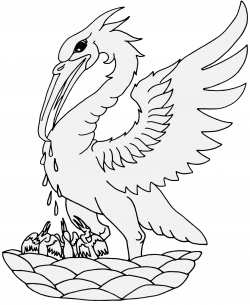 Pelican - Traceable Heraldic Art