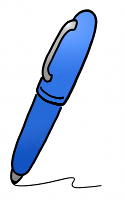 Pen Writing Clipart - Letters