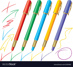 Colored Pens Clipart to free download – Free Clipart Images