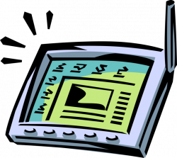 Computer Tablet PC with Stylus Pen - Vector Image
