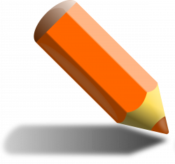 Clipart - Orange pencil