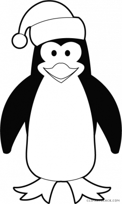 Cute Penguin Animal free black white clipart images clipartblack ...