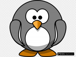Grey Penguin Clip art, Icon and SVG - SVG Clipart