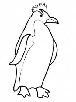 Macaroni Penguin coloring page | Clipart Panda - Free ...