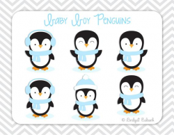 Penguin Clipart, Boy Penguin Clipart, Baby Penguin Clipart, Baby penguin,  Blue Penguins, Commercial Use, INSTANT DOWNLOAD