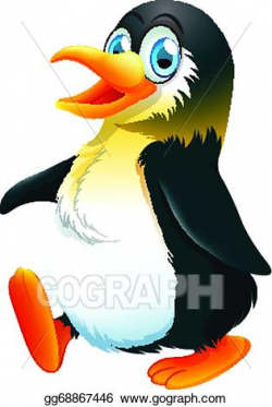 Clip Art Vector - A penguin walking. Stock EPS gg68867446 ...