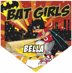 Bat Girls Home Plate Individual Team Pennant - Custom Baseball ...