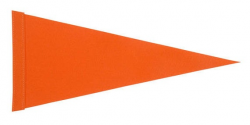 Solid 10 Orange Felt Blank Pennant Flag Assorted sizes and Prices See  Description