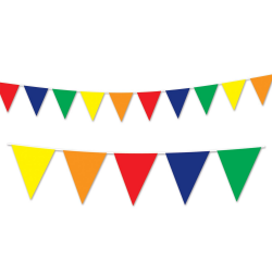 Multi-Colored Outdoor Pennant Banner 30'
