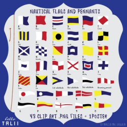 Clip Art: Nautical Flags and Pennants by Hello Talii | TpT