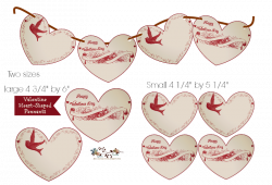 Valentine Heart Banner Pennants | Free printable valentines, Free ...