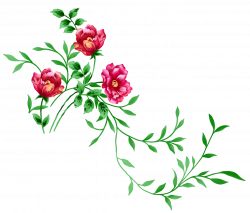 Red Floral Decor PNG Transparent Clipart | Színes brushok ...