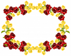 free red and yellow flower frame png – Rosenrahmen – freebie ...