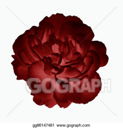 Clipart - Red peony. Stock Illustration gg86147481 - GoGraph
