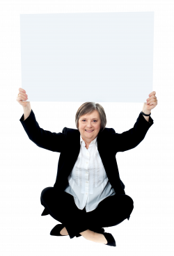 Business Women Holding Banner PNG Image - PurePNG | Free transparent ...