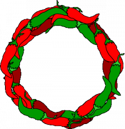 Chili peppers wreath graphic, free Christmas clip art ...