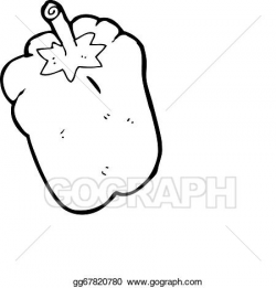Drawing - Cartoon pepper. Clipart Drawing gg67820780 - GoGraph