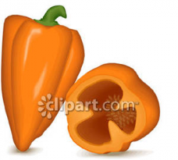 Realistic Habanero Pepper - Royalty Free Clipart Picture