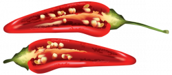 Half Red Chili Pepper PNG Clip Art Image | Gallery ...