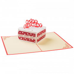 Slice of Red Velvet Cake - Open Card Now!