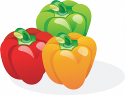 Clipart - Multicolored Bell Peppers