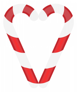 OnlineLabels Clip Art - Candy Cane Heart No Background