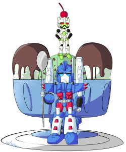 Ultra Magnus and Dominus 2 Scoops of Vanilla and 1 Scoop of ...
