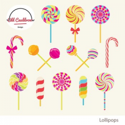 Lollipops clipart, peppermint, sweets clipart, christmas candy clipart CL008