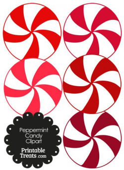 Red and White Peppermint Candy Clipart from PrintableTreats ...